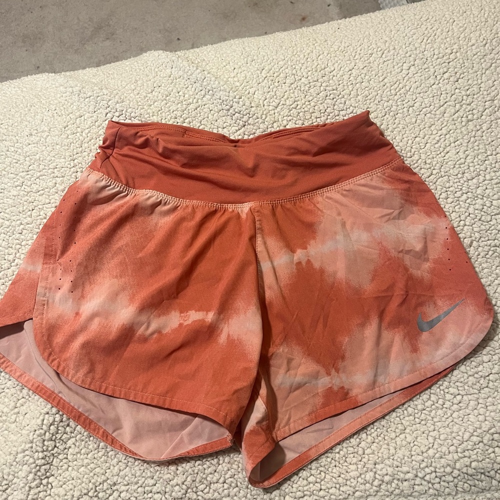 Nike Women's Athletic Shorts in Orange Tie-Dye